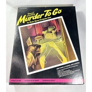 Vintage 1985 David Landau Murder To Go Mystery Board Game #24486 Complete